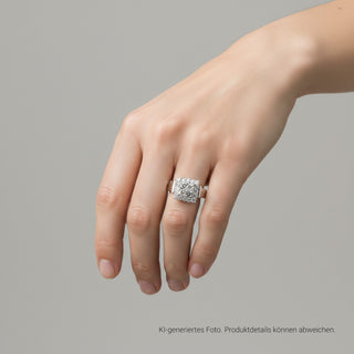 Brillantring aus 750 Weißgold mit Diamant, nachhaltiger second-hand Schmuck perfekt aufgearbeitet