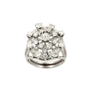 Brillantring aus 750 Weißgold mit Diamant, nachhaltiger second-hand Schmuck perfekt aufgearbeitet