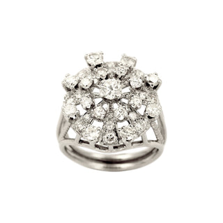 Brillantring aus 750 Weißgold mit Diamant, nachhaltiger second-hand Schmuck perfekt aufgearbeitet