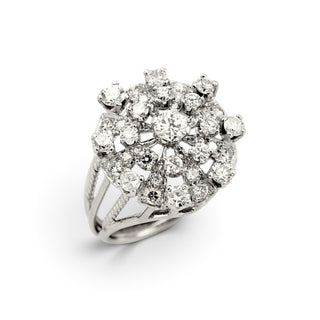 Brillantring aus 750 Weißgold mit Diamant, nachhaltiger second-hand Schmuck perfekt aufgearbeitet