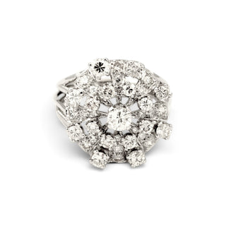 Brillantring aus 750 Weißgold mit Diamant, nachhaltiger second-hand Schmuck perfekt aufgearbeitet