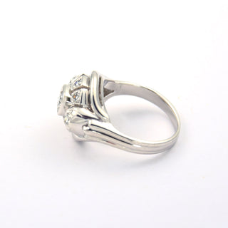 Brillantring aus 585 Weißgold mit Diamant, nachhaltiger second hand Schmuck perfekt aufgearbeitet