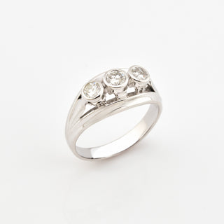 Brillantring aus 585 Weißgold, nachhaltiger second hand Schmuck perfekt aufgearbeitet