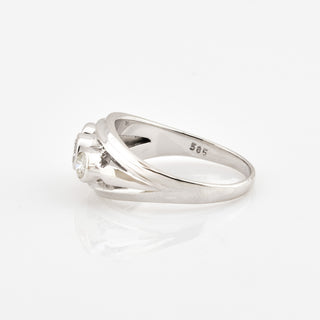 Brillantring aus 585 Weißgold, nachhaltiger second hand Schmuck perfekt aufgearbeitet