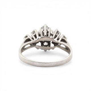 Brillantring aus 585 Weißgold, nachhaltiger second hand Schmuck perfekt aufgearbeitet