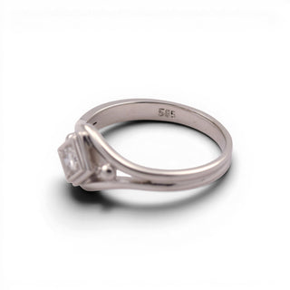 Brillantring aus 585 Weißgold, nachhaltiger second hand Schmuck perfekt aufgearbeitet