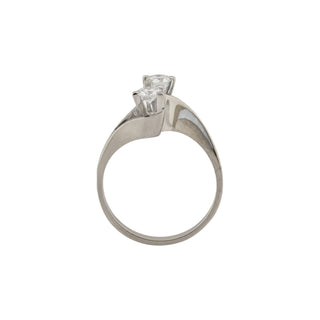 Brillantring aus 750 Weißgold, nachhaltiger second hand Schmuck perfekt aufgearbeitet
