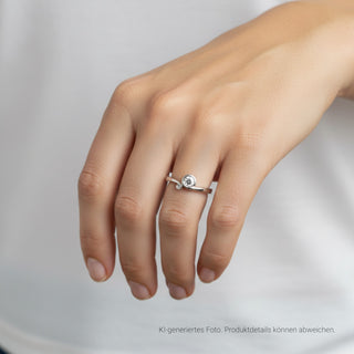 Brillantring aus 585 Weißgold, nachhaltiger second-hand Schmuck perfekt aufgearbeitet