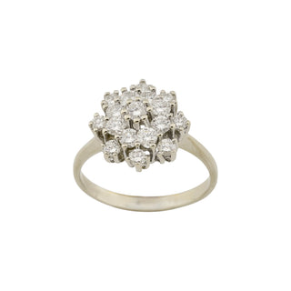 Brillantring aus 585 Weißgold, nachhaltiger second-hand Schmuck perfekt aufgearbeitet
