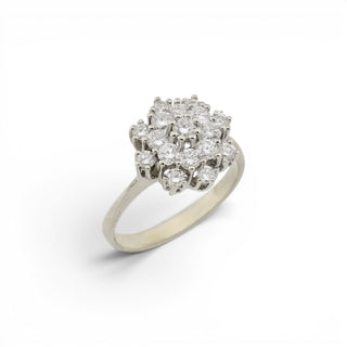 Brillantring aus 585 Weißgold, nachhaltiger second-hand Schmuck perfekt aufgearbeitet