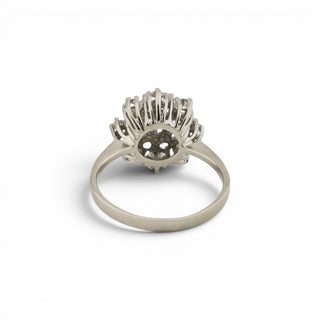 Brillantring aus 585 Weißgold, nachhaltiger second-hand Schmuck perfekt aufgearbeitet