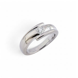 Brillantring aus 585 Weißgold, nachhaltiger second-hand Schmuck perfekt aufgearbeitet