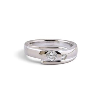 Brillantring aus 585 Weißgold, nachhaltiger second-hand Schmuck perfekt aufgearbeitet