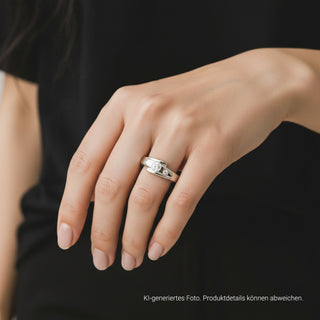 Brillantring aus 585 Weißgold, nachhaltiger second-hand Schmuck perfekt aufgearbeitet