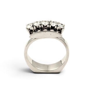 Brillantring aus 585 Weißgold, nachhaltiger second-hand Schmuck perfekt aufgearbeitet