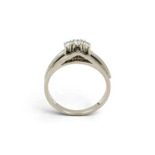 Brillantring aus 750 Weißgold, nachhaltiger second-hand Schmuck perfekt aufgearbeitet