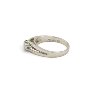 Brillantring aus 750 Weißgold, nachhaltiger second-hand Schmuck perfekt aufgearbeitet