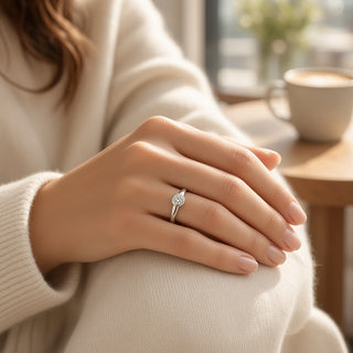 Brillantring aus 585 Weißgold, nachhaltiger second-hand Schmuck perfekt aufgearbeitet