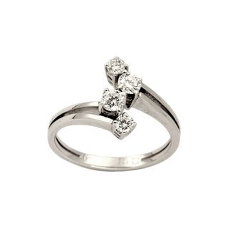 Brillantring aus 585 Weißgold, nachhaltiger second-hand Schmuck perfekt aufgearbeitet
