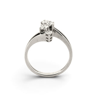 Brillantring aus 585 Weißgold, nachhaltiger second-hand Schmuck perfekt aufgearbeitet