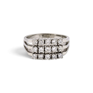 Brillantring aus 585 Weißgold, nachhaltiger second-hand Schmuck perfekt aufgearbeitet