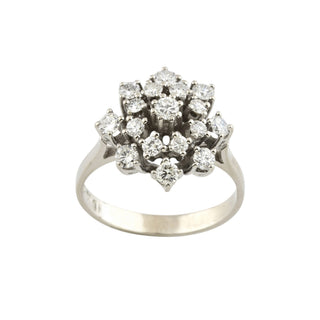 Brillantring aus 585 Weißgold, nachhaltiger second-hand Schmuck perfekt aufgearbeitet