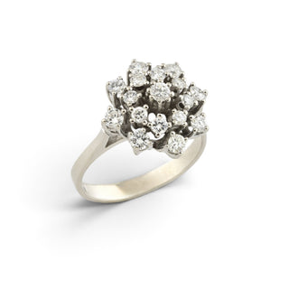 Brillantring aus 585 Weißgold, nachhaltiger second-hand Schmuck perfekt aufgearbeitet