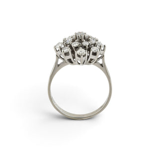 Brillantring aus 585 Weißgold, nachhaltiger second-hand Schmuck perfekt aufgearbeitet