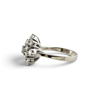Brillantring aus 585 Weißgold, nachhaltiger second-hand Schmuck perfekt aufgearbeitet
