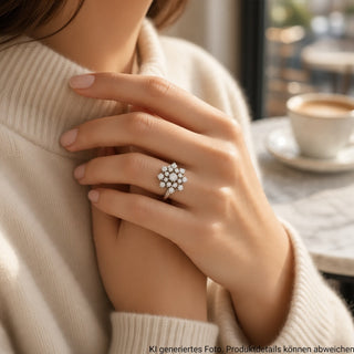 Brillantring aus 585 Weißgold, nachhaltiger second-hand Schmuck perfekt aufgearbeitet