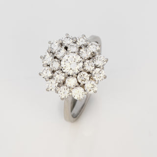 Brillantring aus 585 Weißgold, nachhaltiger second hand Schmuck perfekt aufgearbeitet