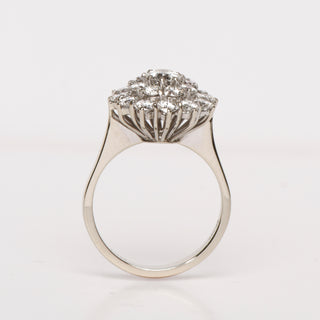 Brillantring aus 585 Weißgold, nachhaltiger second hand Schmuck perfekt aufgearbeitet