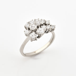 Brillantring aus 750 Weißgold, nachhaltiger second hand Schmuck perfekt aufgearbeitet