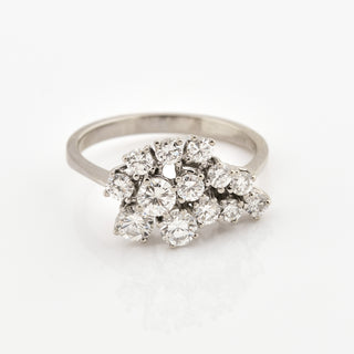 Brillantring aus 750 Weißgold, nachhaltiger second hand Schmuck perfekt aufgearbeitet