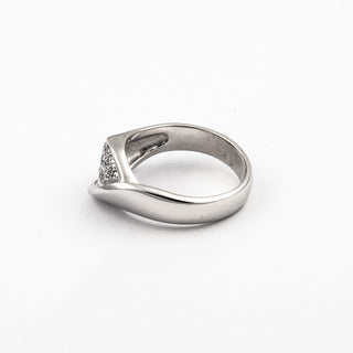 Brillantring aus 585 Weißgold, nachhaltiger second hand Schmuck perfekt aufgearbeitet