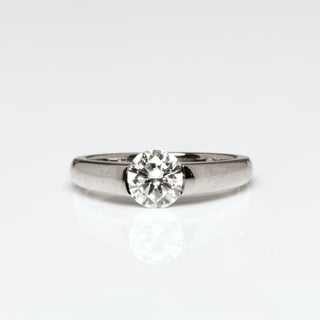 Brillantring aus 750 Weißgold, nachhaltiger second hand Schmuck perfekt aufgearbeitet