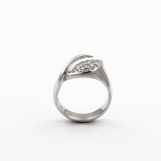 Brillantring aus 585 Weißgold, nachhaltiger second hand Schmuck perfekt aufgearbeitet