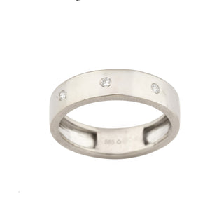 Brillantring aus 585 Weißgold, nachhaltiger second hand Schmuck perfekt aufgearbeitet