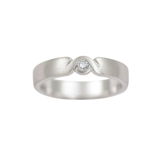 Brillantring aus 585 Weißgold, nachhaltiger second hand Schmuck perfekt aufgearbeitet