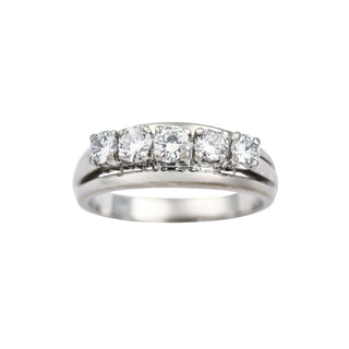 Brillantring aus 750 Weißgold, nachhaltiger second hand Schmuck perfekt aufgearbeitet