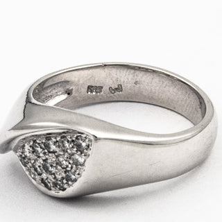 Brillantring aus 585 Weißgold, nachhaltiger second hand Schmuck perfekt aufgearbeitet