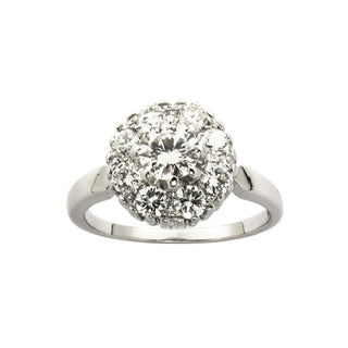 Ring aus 585 Weißgold mit Brillant, nachhaltiger second hand Schmuck perfekt aufgearbeitet