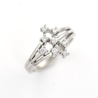 Brillantring aus 585 Weißgold, nachhaltiger second hand Schmuck perfekt aufgearbeitet