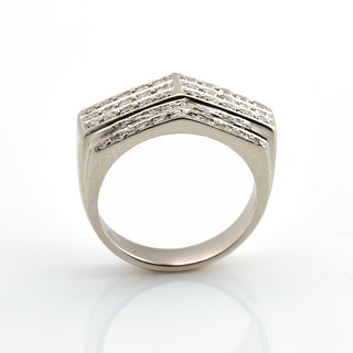 Brillantring aus 585 Weißgold, nachhaltiger second hand Schmuck perfekt aufgearbeitet