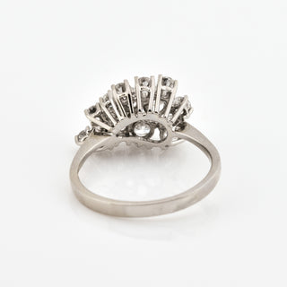 Brillantring aus 750 Weißgold, nachhaltiger second hand Schmuck perfekt aufgearbeitet