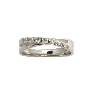 Brillantring aus 585 Weißgold, nachhaltiger second hand Schmuck perfekt aufgearbeitet