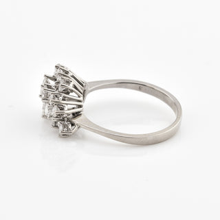 Brillantring aus 750 Weißgold, nachhaltiger second hand Schmuck perfekt aufgearbeitet