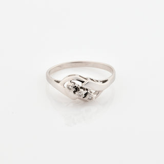 Diamantring aus 585 Weißgold, nachhaltiger second hand Schmuck perfekt aufgearbeitet