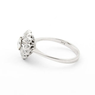 Brillantring aus 750 Weißgold mit Diamant, nachhaltiger second hand Schmuck perfekt aufgearbeitet