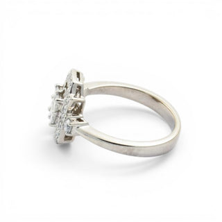 Diamantring aus 750 Weißgold mit Brillant, nachhaltiger second hand Schmuck perfekt aufgearbeitet